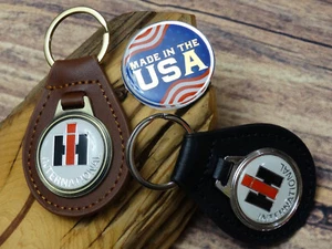 NOS International Harvester Scout IH TRACTOR CUB CADET Leather Key Chain Fob - Picture 1 of 6
