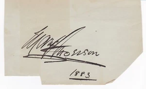Attrice teatrale americana MARY ANDERSON 1883 AUTOGRAFO - alias MARY NAVARRO nei film - Foto 1 di 1