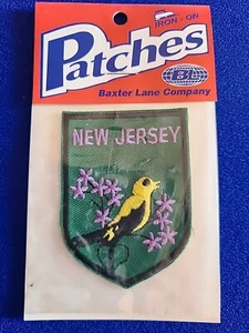 New Jersey Eastern Goldfiinch Travel Souvenir Patch - New, Vintage - Free Ship!! - Picture 1 of 2