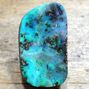 BLUE Australian Boulder Opal Solid Natural Gemstone See VIDEO Captivating