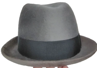 Marca Grand Luxe Borsalino Antica Casa Visón Gris Hombres Sombrero Italia Talla 4 Foto 1 de 4