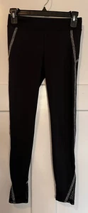 Abercrombie Kids Girls' Size 11/12 Black Gray Mesh Stretch Leggings EUC - Picture 1 of 8