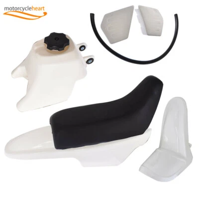 Se adapta a Yamaha PW50 PY50 PW 50 50cc plástico guardabarros asiento tanque de gasolina kit blanco Foto 1 de 4