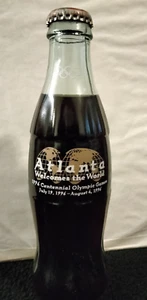 1996 ATLANTA OLYMPICS COCA COLA BOTTLE SEALED NEW UNOPENED VINTAGE COKE BOTTLE - Picture 1 of 6