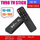 Tv98  Stick 1G+8G Android12.1 2.4G 5G Wifi Android   Box 4K 60Fps Set Top7423