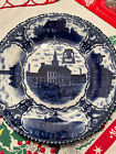 Antique Blue White Staffordshire Plate Philadelphia Independence Hall
