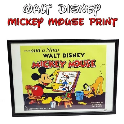 Walt Disney Rare Framed Mickey Mouse Print - Beautifully Framed Classic Artwork - Image 1 of 4