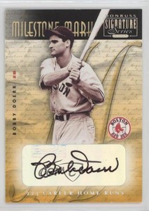 2001 Donruss Signature Series Milestone Marks /192 Bobby Doerr Auto HOF