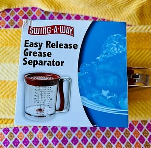 Swing-A-Way 4-Cup Easy Release Grease Separator : Red Measuring Cup New in Box - Picture 1 of 7