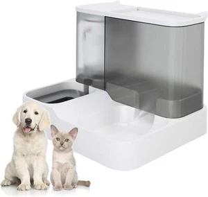 Large Capacity Automatic Cat Food Dispenser Drinking Water Bowl Pet Supplies US - Picture 1 of 18