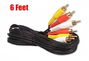 6FT RCA Audio/video Cable Audio Video RCA Cable 6FT Very Good - Picture 1 of 3