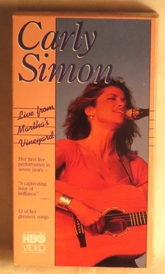 CARLY SIMON Live From Martha's Vineyard 1987 VHS W/HBO AD INSERT Play Tested EX - Image 1 of 4