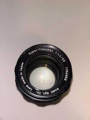 asahi pentax super takumar 1:1.4 50mm m42 lens - Image 1 of 4