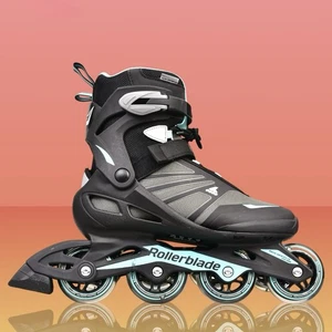 Patín en línea Rollerblade Zetrablade para mujer adulto fitness, talla 10 - negro/azul - Imagen 1 de 13