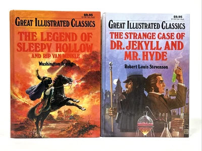 Great Illustrated Classics 2 Children's HC Books Halloween Reading Hollow, Hyde - Image 1 of 4