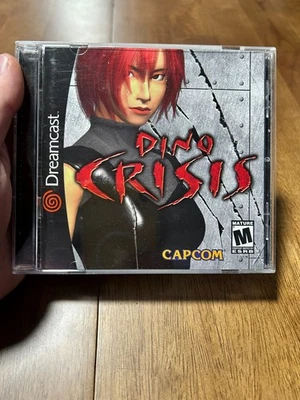 Dino Crisis (Sega Dreamcast, 2000) CIB COMPLETE Disc Case Teeth Broken - Image 1 of 3