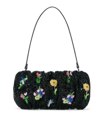 NEW Staud Glass Beaded Bean Convertible Clutch Bag in First Bloom RARE! - Image 1 of 4