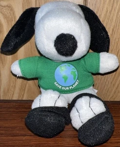 Snoopy Plush "Save Our Planet" Met Life T-Shirt and Sandals Collectible 4.5”! 🍀 - Picture 1 of 11
