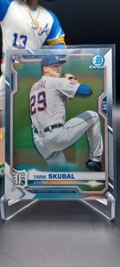 🔥Tarik Skubal  (RC)🔥2021 Bowman Chrome #28 Tigers🔥Back 2 Back CY YOUNG🔥 - Picture 1 of 2