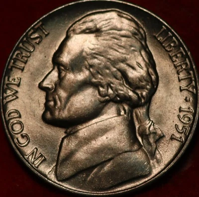 Uncirculated 1951-D Denver Mint Jefferson Nickel Not Silver - Image 1 of 2