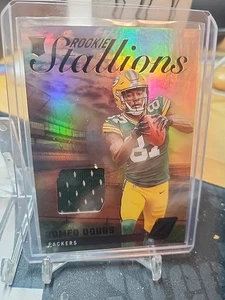 🧀2022 PANINI ZENITH ROOKIE STALLIONS ROMEO DOUBS JERSEY RELIC #RS-RD PACKERS🧀 - Picture 1 of 3