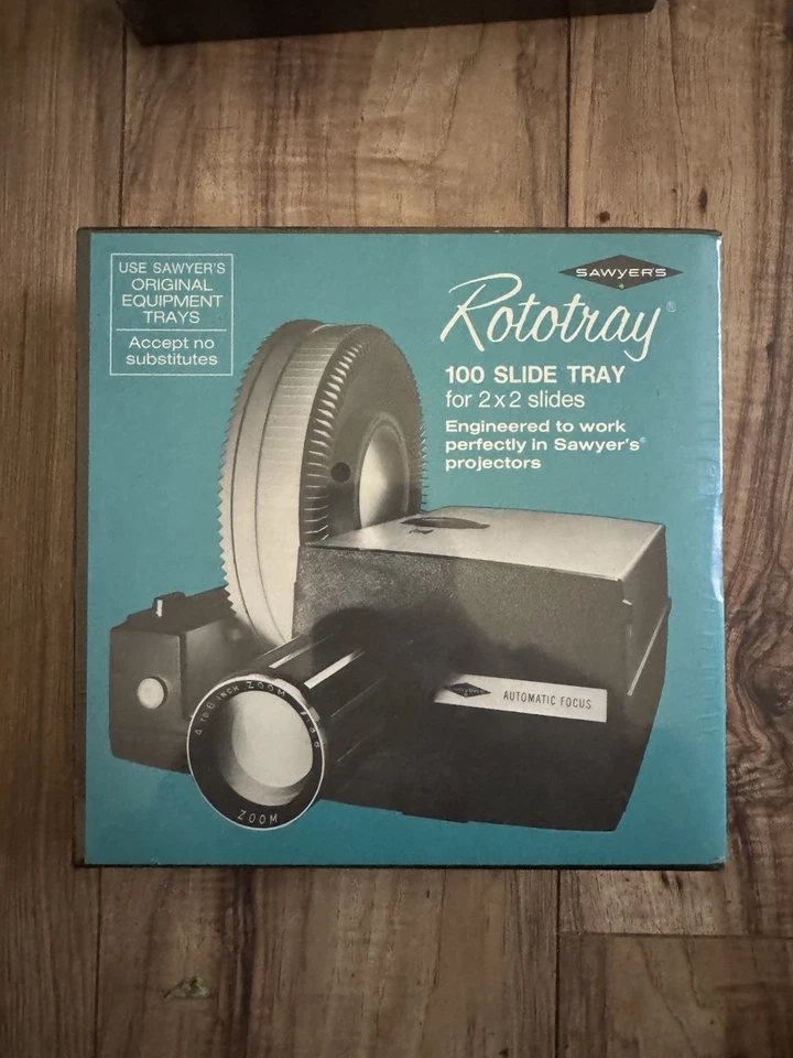 Bandeja deslizante Sawyers Rototray 100 para diapositivas 2x2 para proyectores Sawyer's totalmente nueva Foto 1 de 1