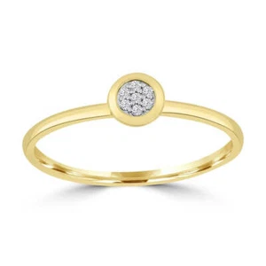 Diamond Ring with 0.03ct Diamonds in 9K Yellow Gold - Picture 1 of 1