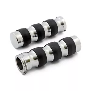 Chrome & Rubber Handlebar grips for Harley-Davidson Models 1974-2016 504759 - Picture 1 of 1