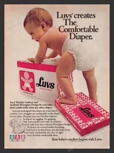 Luvs Pannolini Monouso Baby's Comfort Arrampicata Anni 80 Stampa Pubblicità 1981 - Foto 1 di 1