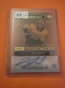 2021-22 Upper Deck Credentials Acetate /99 Tanner Jeannot #DTA-TJ Rookie Auto RC - Picture 1 of 2