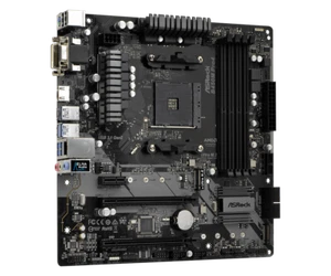 ASRock B450M Pro4‑F Moederbord AM4 B450 DDR4 Micro ATX Ryzen 5000 Dual M.2 HDMI - Afbeelding 1 van 4