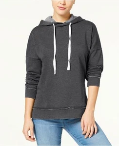 Hippie Rose Pullover Hoodie Tunic Hooded Sweatshirt Charcoal Juniors XS New $34 - Picture 1 of 4