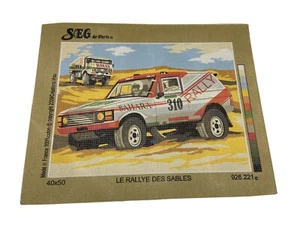 Seg De Paris Sahara Rally Desert Needlepoint Tapestry Canvas 12in By 16in France - Picture 1 of 6