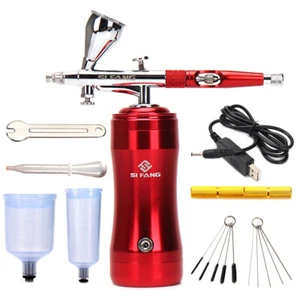 Mini Airbrush Kompressor Kit Aktion Spritzpistole Air Brush Nadel Nail Art Kuchen - Bild 1 von 13