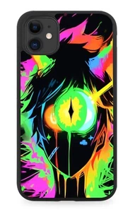 Colourful Cyclops Eye Rubber Phone Case Cyclop Monster Eyes Colour Splatter DJ80 - Picture 1 of 2