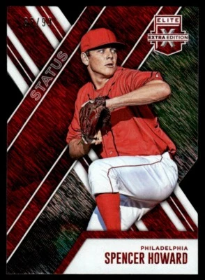 2017 Panini Elite Extra Edition  Staqtus Red Spencer Howard 86/99 Philadelphia - Image 1 of 2