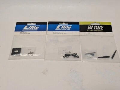 Blade SR RC Helicopter Parts Lot - canopy mounts, motor mount, pushrod set - Image 1 of 3