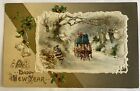 1910 Postcard! A Happy New Year! With Stamp! s490