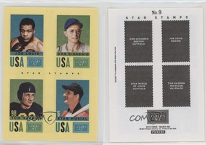 2014 Golden Age Star Stamps Stan Musial Tom Harmon Dom DiMaggio Joe Louis #9 HOF