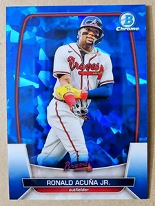 2023 Bowman Chrome Sapphire #93 Ronald Acuna Jr. Atlanta Braves MVP - Picture 1 of 2