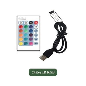 USB 3/17/24/20/44 Key IR Remote Controller For 5050 3528 RGB LED Strips Lights - Picture 1 of 8
