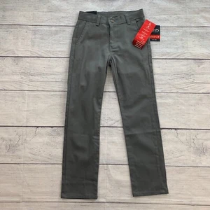 Chaps Khaki Pants sz Boys 8 Gray Adjustable Waist Easy Care Inseam 24" New NWT - Picture 1 of 6