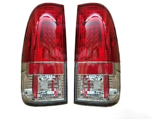 For 97-03 Ford F-150 F-250 Styleside RED/ Chrome Lens LED Brake Tail Lights - Picture 1 of 3