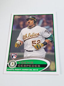 YOENIS CESPEDES  2012 Topps Update Rookie #US42.  A's