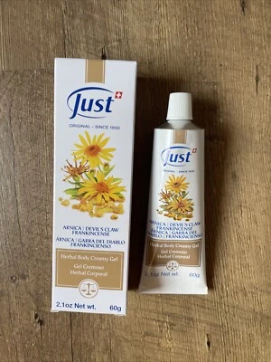 Swiss JUST Gel Cremoso Herbal de Arnica Garra del Diablo Frankincienso Devil’s - Image 1 of 4