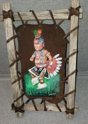 Irma Bracken Original Arte Nativo Americano "Little Nonnie" Apache Colgante de Pared  Foto 1 de 4