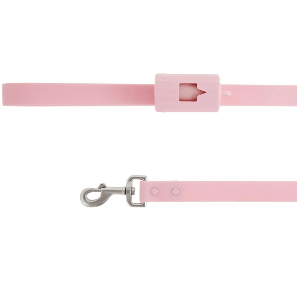 Dispensador de bolsa de residuos Top Paw correa para perro impermeable mango sin olores rosa 4 pies Foto 1 de 4