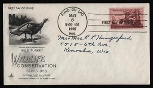 #1077 3c Wild Turkey, Art Craft-Hand Cancel FDC **ANY 5=FREE SHIPPING** - Picture 1 of 1