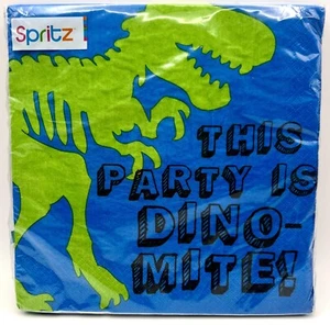 Dino Dinosaur Jurassic Prehistoric Kids Birthday Party Paper Luncheon Napkins - Picture 1 of 1
