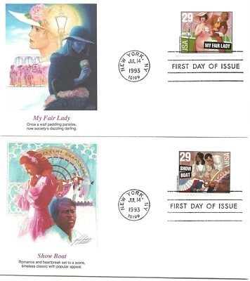 US Scott #2767-70, First Day Covers 7/14/93 New York Single Broadway - Image 1 of 2